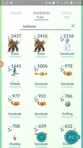 Pokémon Go Conta Lvl33