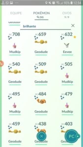 Pokémon Go Conta Lvl33