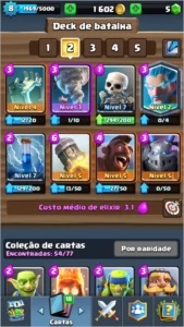 Conta clash royale arena 8 um ledaria nivel 2