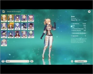 Conta Genshin Impact, Jean e Childe  rank 37