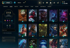 Conta Unranked com TODOS os champs e 218 Skins ( MAIN MID ) - League of Legends LOL