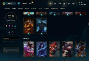 Conta Unranked com TODOS os champs e 218 Skins ( MAIN MID ) - League of Legends LOL