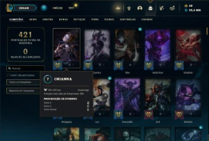 Conta Unranked com TODOS os champs e 218 Skins ( MAIN MID ) - League of Legends LOL