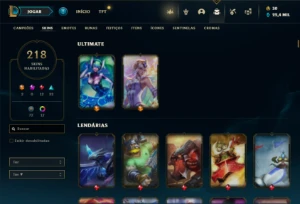 Conta Unranked com TODOS os champs e 218 Skins ( MAIN MID ) - League of Legends LOL