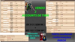 Account Tibia Ek 313 + Ms 150+ Inabra