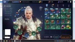 Conta Mir4 / SA61 / lv45 / 43,5k PP / Portao lv6 só minerar