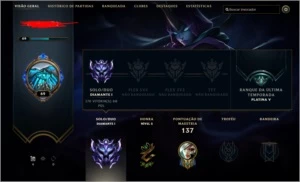Conta league of legends diamante 1 LOL
