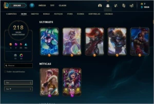 League of Legends - Gold 2 - Todos Champs ! 218 Skin !!!
