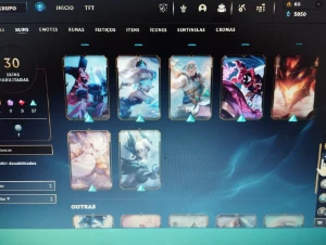 Conta Lol Ouro 4, com Ultimate do Udyr, mts espólios e emblm - League of Legends