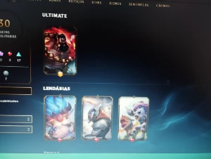 Conta Lol Ouro 4, com Ultimate do Udyr, mts espólios e emblm - League of Legends