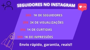Seguidores Instagram, Curtidas, Visualizações Mundiais/Br - Redes Sociais