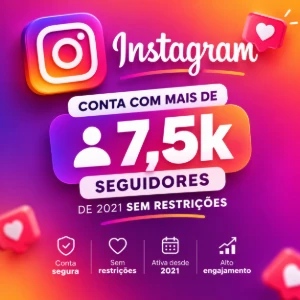 Conta do Instagram 7,5k seguidores de 2021 - Redes Sociais