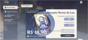 Genshin impact conta Venti+mona+fischl constelação 3+ arma5*