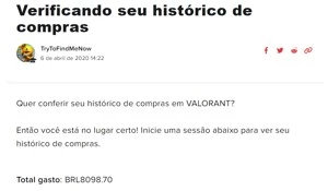 * CONTA VALORANT // LOL - 14,6K GASTOS *
