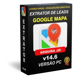 Extrator de Contatos Google Mapas para PC - Lic. Anual - Outros