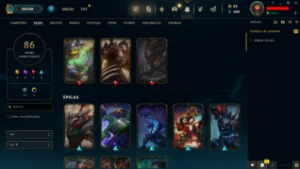 Conta LOL LVL 47 | 135 Campeões | 86 Skins | UNRANKED | 2013 - League of Legends