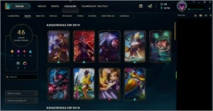 Conta lol platina iv - 127 campeoes e 46 skins - League of Legends