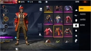 Conta Freefire + Rank Mestre + Várias skins - Free Fire