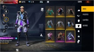 Conta Freefire + Rank Mestre + Várias skins - Free Fire