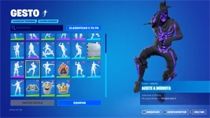 Conta com Skull Roxo / Cavaleiro Negro - Fortnite