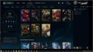 Conta de lol  31 skins, todos os champs. lvl 91/gold1(soloq) - League of Legends