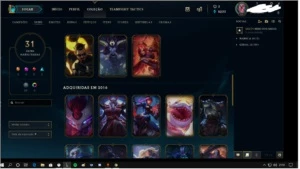 Conta de lol  31 skins, todos os champs. lvl 91/gold1(soloq) - League of Legends