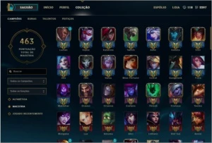 Conta de League of Legends todos champs e mais de 200 skins LOL