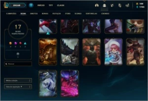 Conta de lol LvL51 Prata1 mmr gold, main zed 17 skins - League of Legends