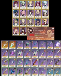 ⭐ [Conta Ar 56 - 9 Personagens + 5 Armas] ⭐ Ar 56 - Genshin Impact