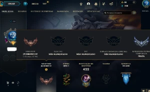 Bronze 4 com TODOS os champs e 120 Skins - League of Legends LOL