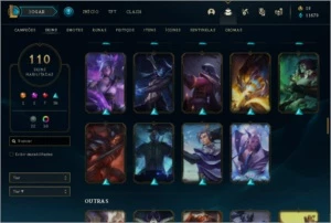 DADOS DE CRIAÇÃO COM 110 SKINS E YASUO EDIÇÃO PRESTIGIO - League of Legends LOL