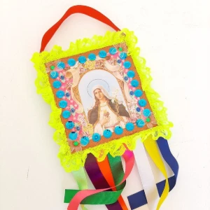 Quadrinho Caipira Sagrado Coração de Maria - Artesanato e Personalizados