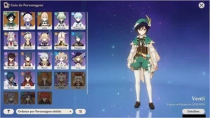AR46 Venti+Qiqi+Jean+livro5*+vários personagens - Genshin Impact