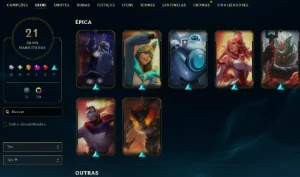 Lol Platina, 21 Skins, 1 Mítica, 2 Lendárias, Lvl 64, 9K El - League of Legends