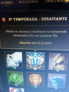 Ex Challenger (S3,S4) Janna Vitoriosa, Mestre 3V3 Com Icones - League of Legends LOL