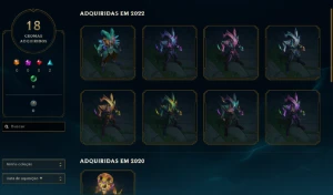 Conta LoL Full Champion 186 Skins Ex Diamond LvL 311 - League of Legends