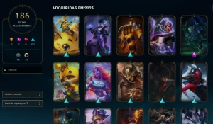 Conta LoL Full Champion 186 Skins Ex Diamond LvL 311 - League of Legends