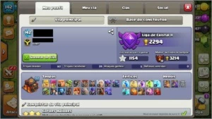 Clash of Clans CV 10 (lider do clã nv 5) + Clash Royale 10