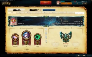 Conta platina 4 com borda de platina , Skins , Icones e Runa - League of Legends LOL