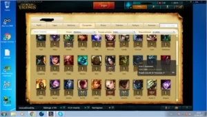 Quero vender uma conta no League Of Legends.. Platina 5 LOL