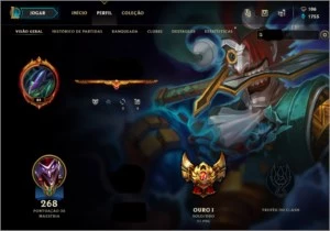 Conta lol platina nova - League of Legends