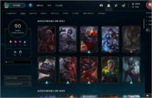 Conta LOL lv388, 88 skins, unranked. 2600 RP - League of Legends