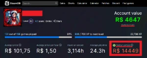 Conta Steam avaliada em 14k em jogos!