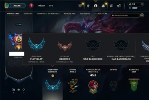 Platina 4 com 150 Champs e 138 Skins ( MID / TOP / ADC ) - League of Legends LOL