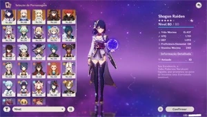 Genshin Impact (NA) AR-55 baal(c1)+diluc(c1)+hu tao+kokomi
