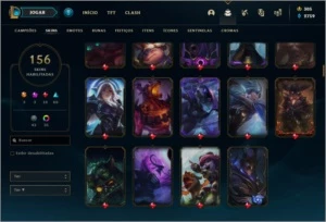 CONTA COM 156 SKINS (3 ULTIMATE + 2 PRESTÍGIOS) - League of Legends LOL