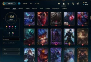 CONTA COM 156 SKINS (3 ULTIMATE + 2 PRESTÍGIOS) - League of Legends LOL