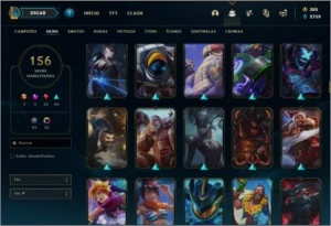 CONTA COM 156 SKINS (3 ULTIMATE + 2 PRESTÍGIOS) - League of Legends LOL