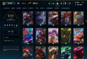 Bronze 3 com TODOS os champs e 232 Skins + 1650 RP - League of Legends LOL