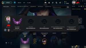 Conta Mestre sem e-mail confirmado - League of Legends LOL